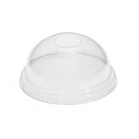 Plastic Dome Lid with Hole PET Ø7,4cm for PP Cup 300ml 