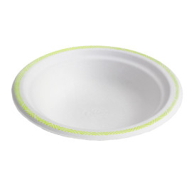 Molded Fiber Bowl "Chinet" White BiColor 460ml Ø18cm (125 Units)  