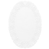 Paper Lace Doilie Oval Shape "Litos" White 18x25cm (250 Units)  