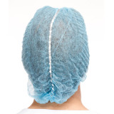 Disposable Bouffant Cap Accordion PP "Detectable" Blue Ø53cm (100 Units)