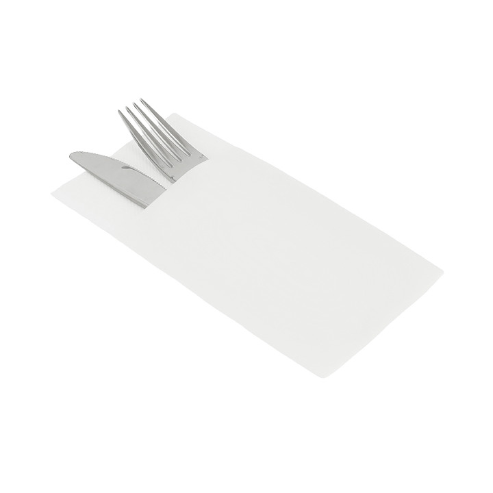 Pocket Fold Airlaid Napkins "Kanguro" White 40x40cm (30 units) 