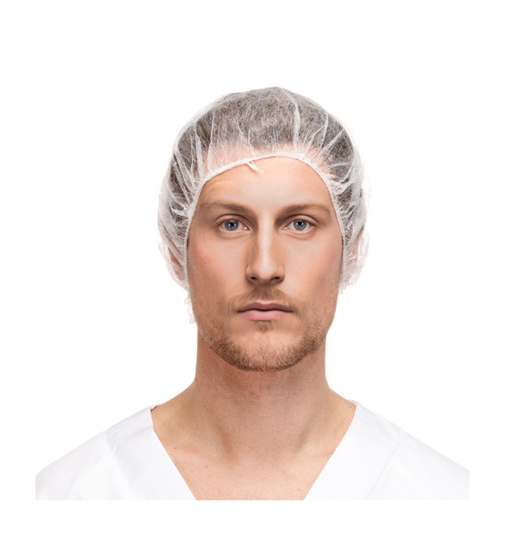 Disposable Bouffant Cap PP White Ø60cm (1.000 Units)