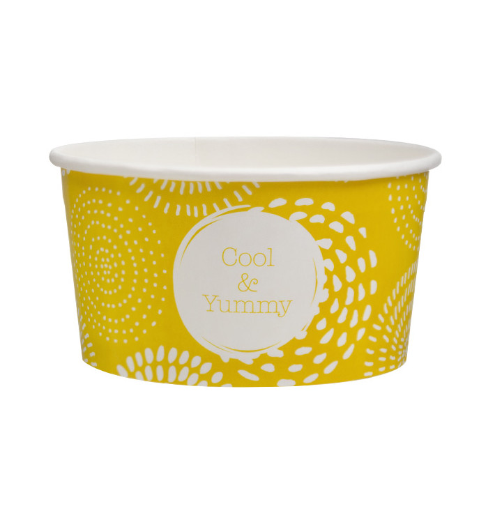 Paper Ice Cream Container "Cool&Yummy" 5oz/140ml (1000 Units)