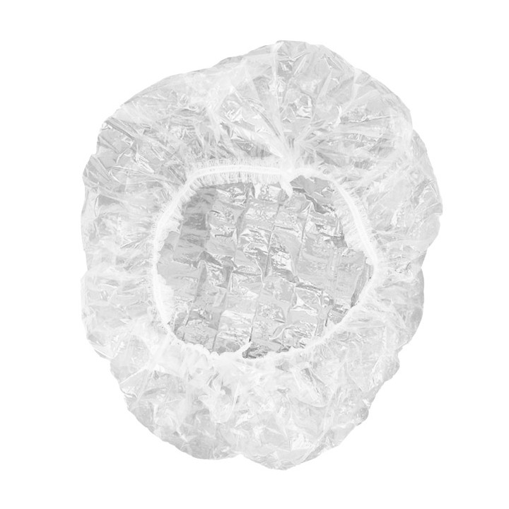 Disposable Bouffant Cap PE Shower Folded Accordion (2000 Units)