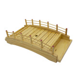 Wooden Sushi Bridge Serving Tray 43x21,5x12,5cm (1 Unit) 