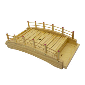 Wooden Sushi Bridge Serving Tray 43x21,5x12,5cm (10 Units)