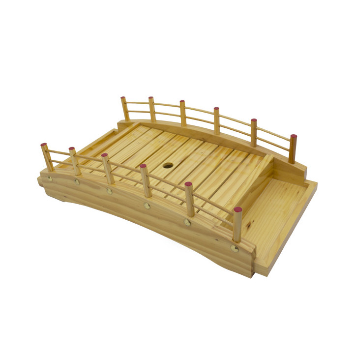 Wooden Sushi Bridge Serving Tray 43x21,5x12,5cm (10 Units)