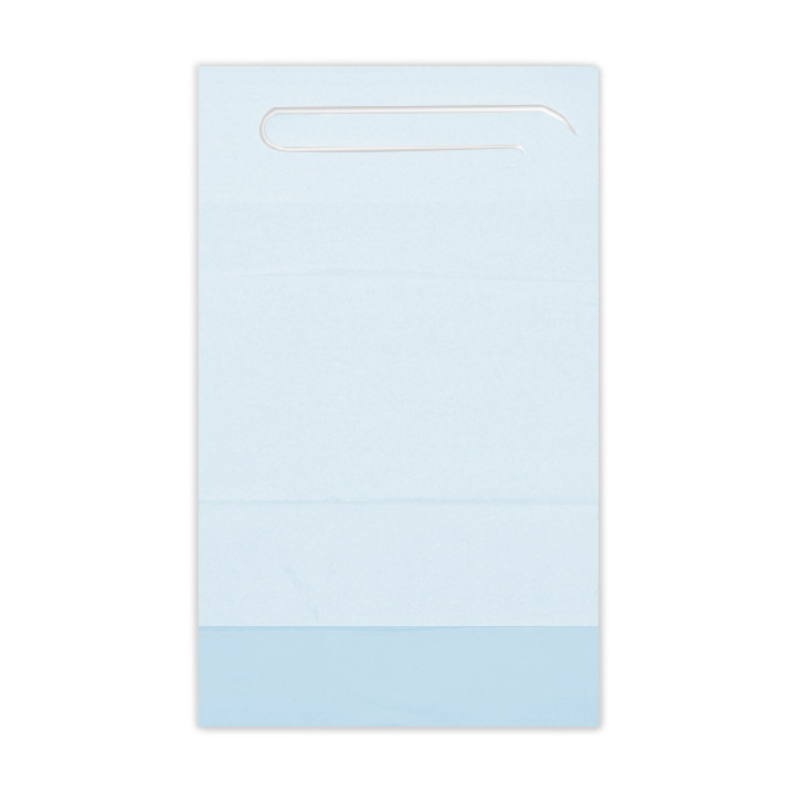 Disposable Adult Bib with Pocket Blue 36x65cm (500 Units)