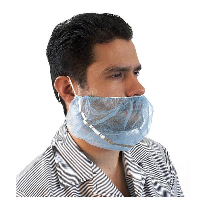 Disposable Beard Cover "TST" PP Blue Detectable (1.000 Units)