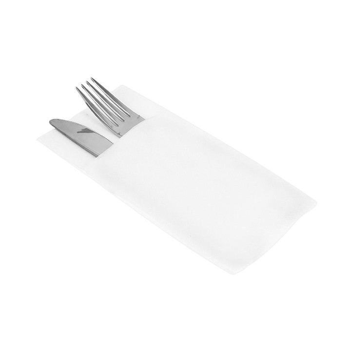 Pocket Fold Paper Napkins White 40x40cm (30 units) 