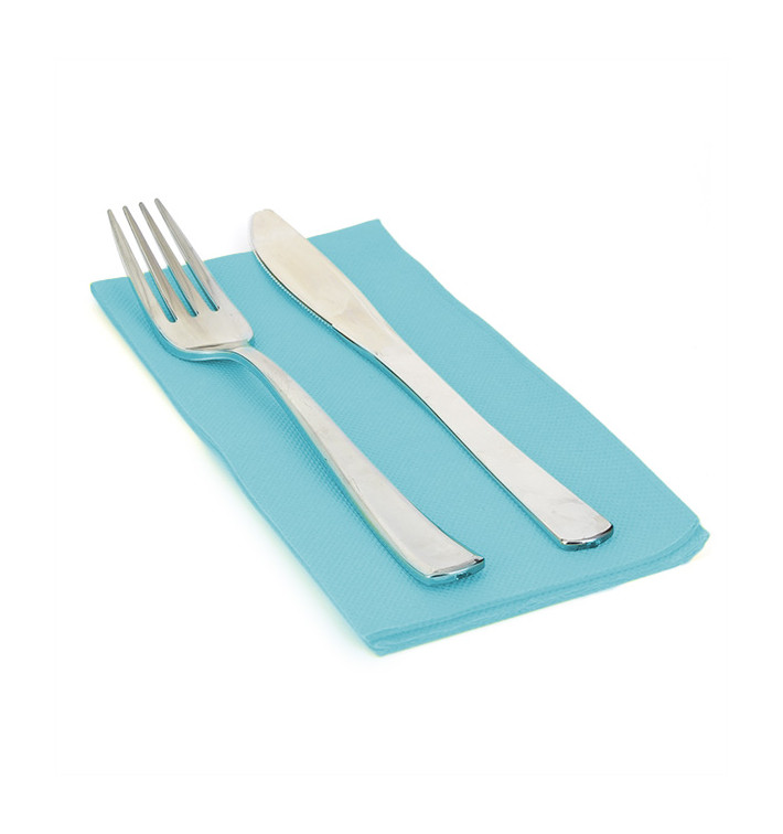 Paper Napkin Double Point Light Blue 1/8 40x40cm (50 Units) 
