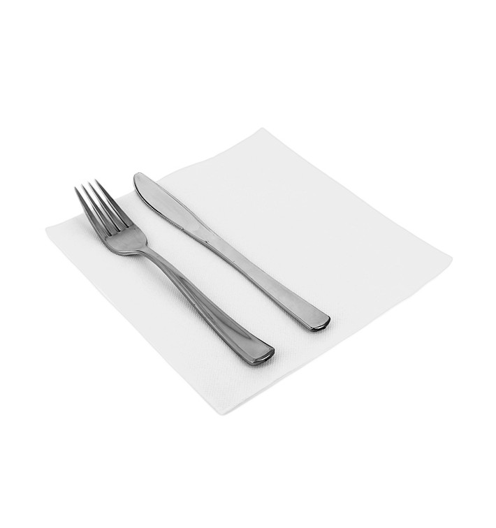 Paper Napkin Double Point White 40x40cm (50 Units) 