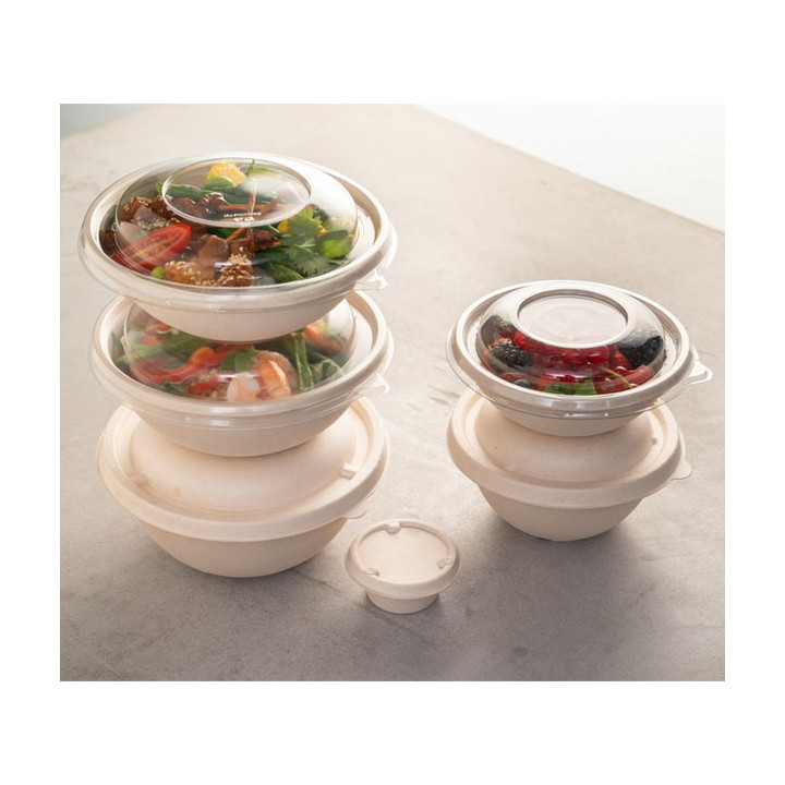 Sugarcane Bowl "Buddha" 500ml Ø14x7cm (75 Units)  