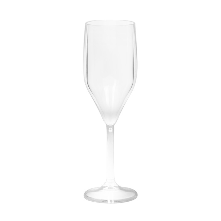 Reusable Plastic Flute Sparkling Wine Clear SAN 150ml (6 Units)