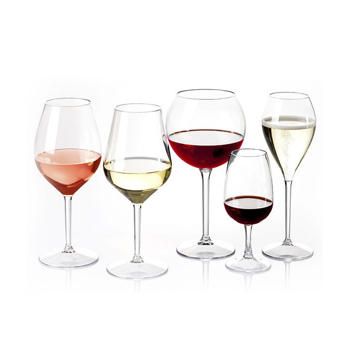Reusable Plastic Glass Wine Tritan Clear 320ml (1 Unit) 
