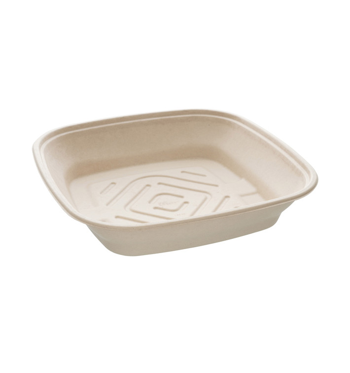 Sugarcane Bowl Natural Square Shape 4500ml 36cm (25 Units)