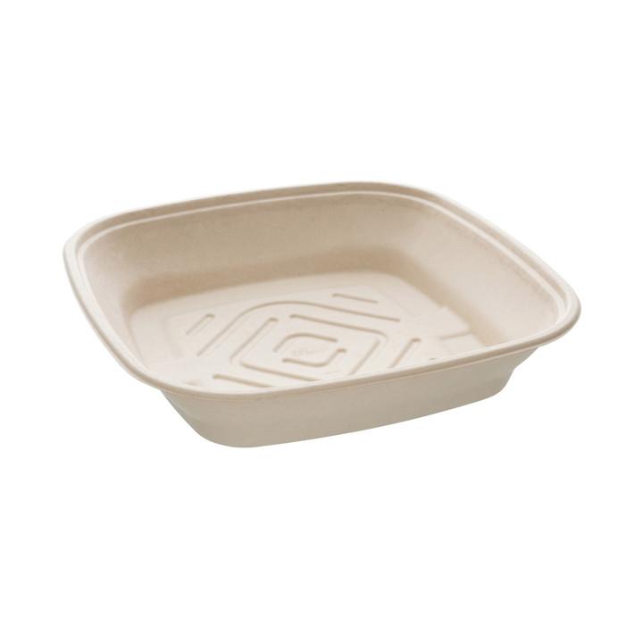 Sugarcane Bowl Natural Square Shape 4500ml 36cm (25 Units)