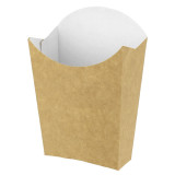 Paper French Fries Scoop Container Kraft Medium size 8,2x3,5x12,5cm (25 Units) 