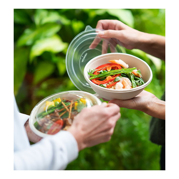 Sugarcane Bowl "Buddha" 600ml Ø17x5cm (50 Units)  