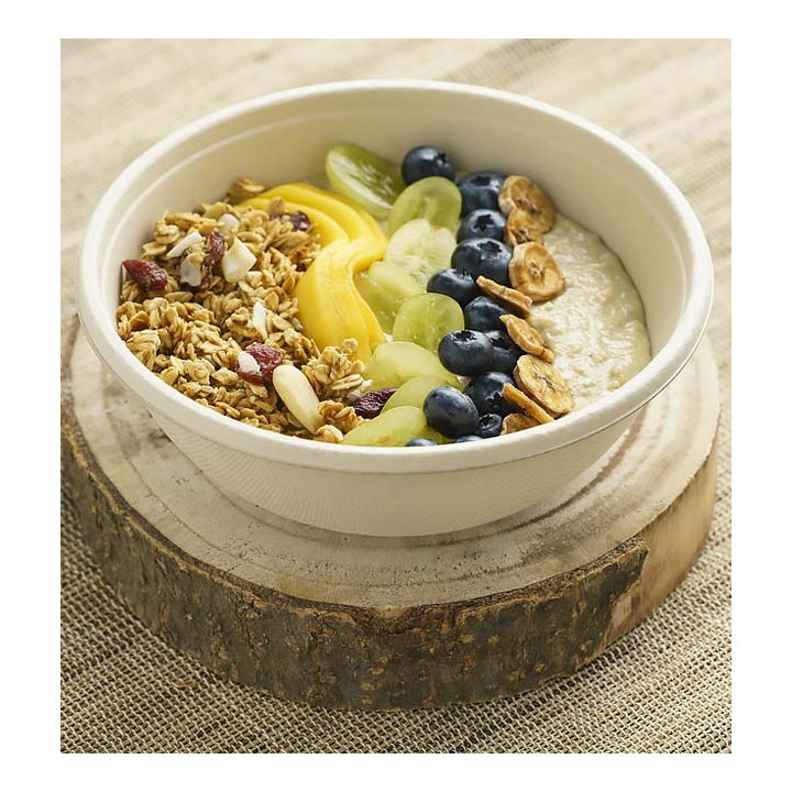 Sugarcane Bowl "Buddha" 750ml Ø17x6cm (50 Units)  