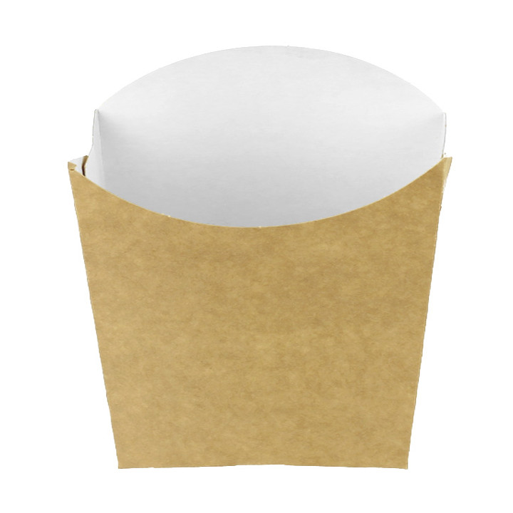 Paper French Fries Scoop Container Kraft Small size 8,2x2,2x9cm (600 Units)