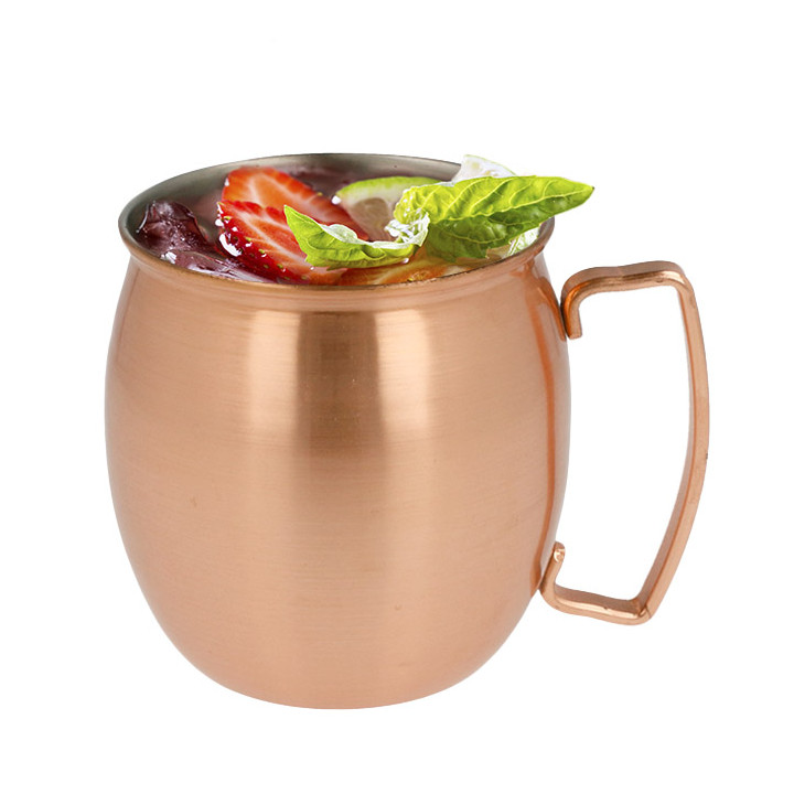 Serving Mini Jar Copper Steel 420ml Ø8x9cm (6 Units)