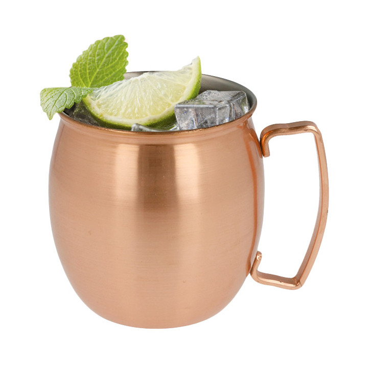 Serving Mini Jar Copper Steel 420ml Ø8x9cm (6 Units)