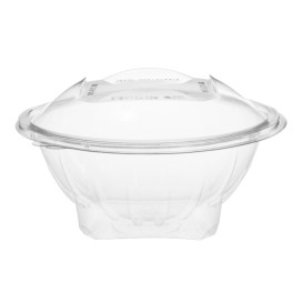 Plastic Salad Bowl APET Round shape Transparente 1000ml Ø18,6cm (20 Units)