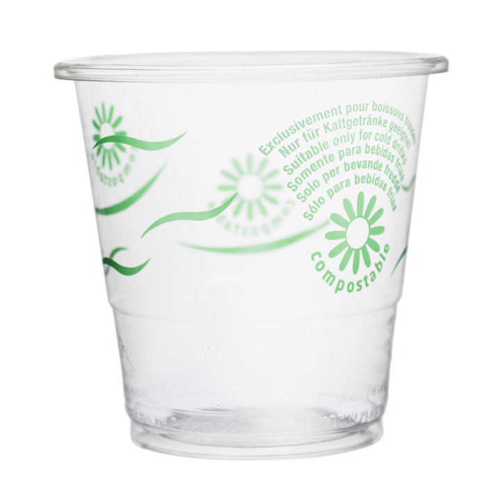 Cornstarch Cup PLA "Green Spirit" Clear 250ml (1250 Units)