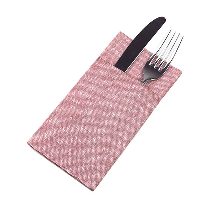 Pocket Fold Paper Napkins Vaquero Burgundy 40x40cm (30 units) 