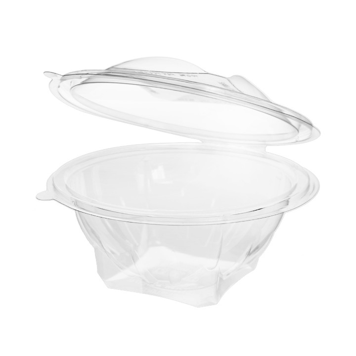 Plastic Salad Bowl APET Round shape Transparente 500ml Ø15,6cm (50 Units)