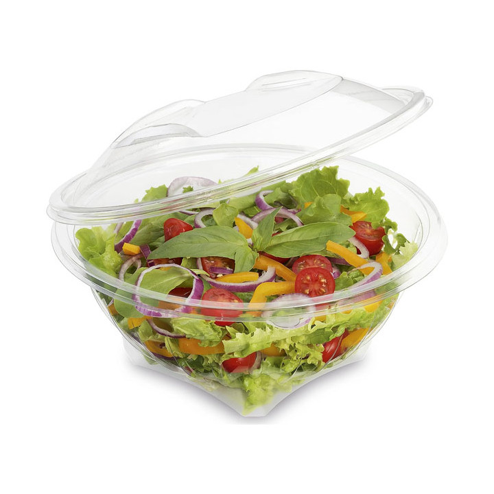 Plastic Salad Bowl APET Round shape Transparente 1000ml Ø18,6cm (240 Units)