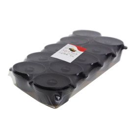 Serving Pot with Lid PP Black 7,5x6,5cm 60ml (10 Units)