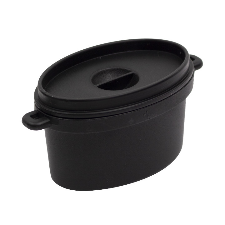 Serving Pot with Lid PP Black 7,5x6,5cm 60ml (10 Units)
