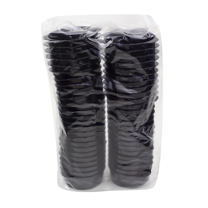 Plastic Pot PS with Handles Black 52ml (50 Units)