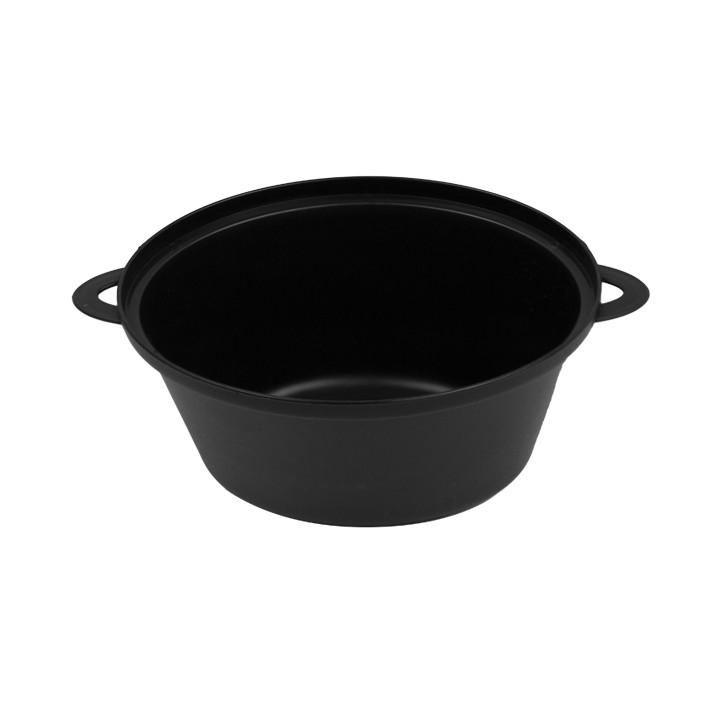 Serving Pot with Lid PP Black 15,6x10,1cm (6 Units)