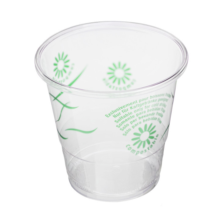 Cornstarch Cup PLA "Green Spirit" Clear 250ml (1250 Units)