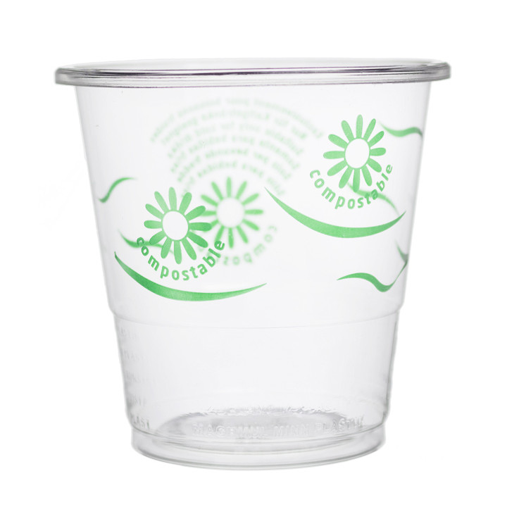Cornstarch Cup PLA "Green Spirit" Clear 250ml (1250 Units)