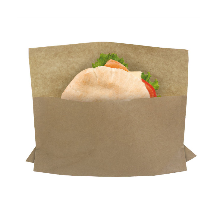 Paper Food Envelope Grease-Proof Kraft 21x17/11x3cm (100 Units)