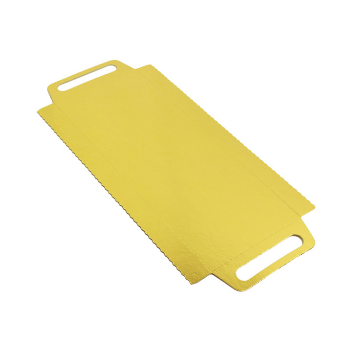 Paper Tray with Handles Rectangular shape Gold 30x12 cm (100 Units)  