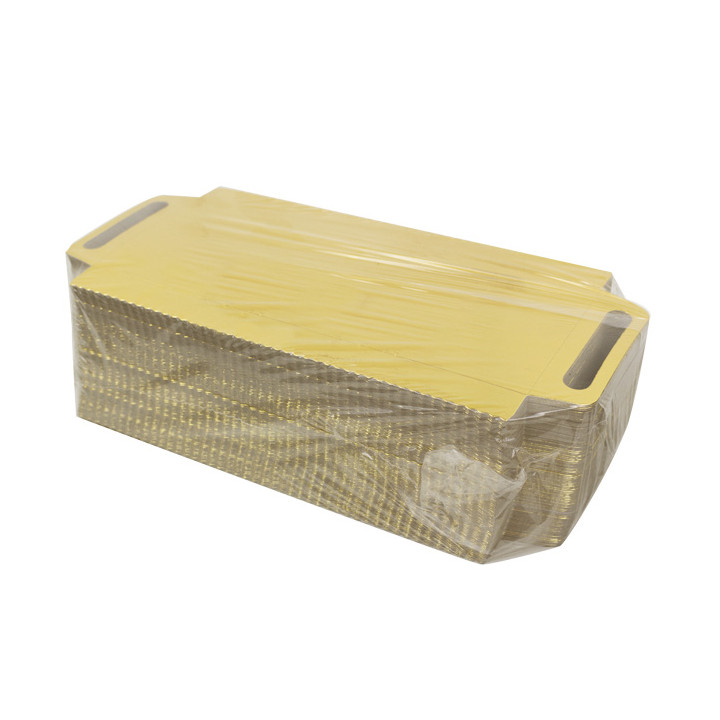 Paper Tray with Handles Rectangular shape Gold 30x12 cm (600 Units)