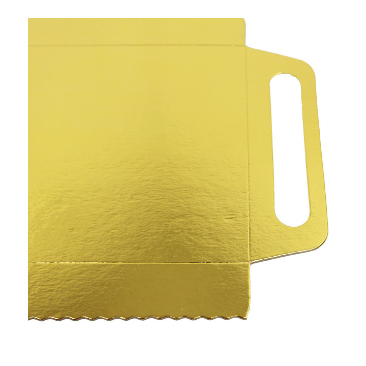 Paper Tray with Handles Rectangular shape Gold 30x12 cm (100 Units)  