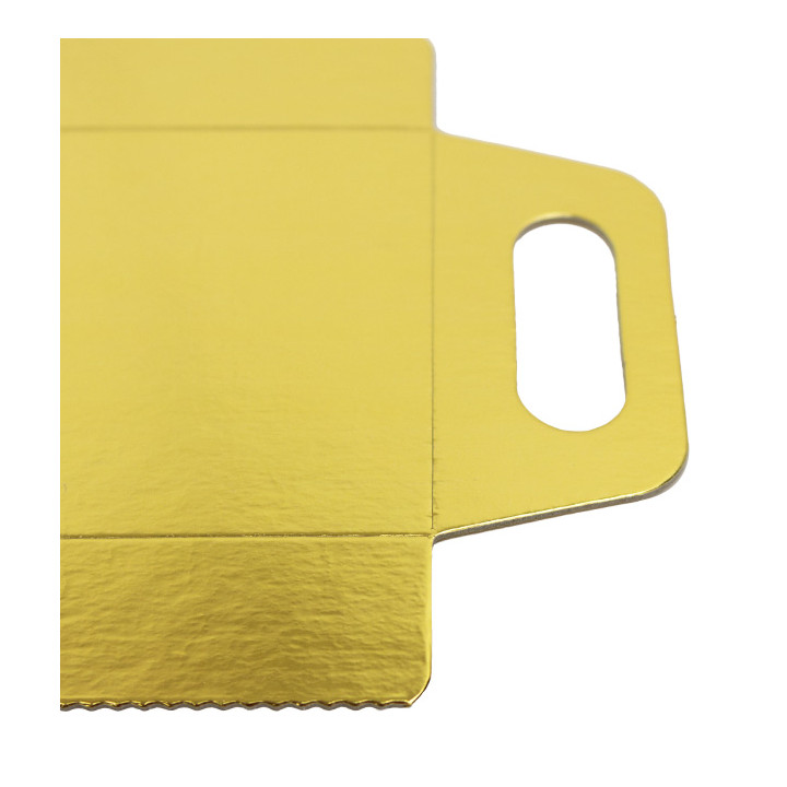Paper Tray with Handles Rectangular shape Gold 32x7,5 cm (100 Units)  