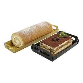 Paper Tray with Handles Rectangular shape Black 32x7,5 cm (100 Units)  