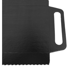 Paper Tray with Handles Rectangular shape Black 30x12 cm (600 Units)