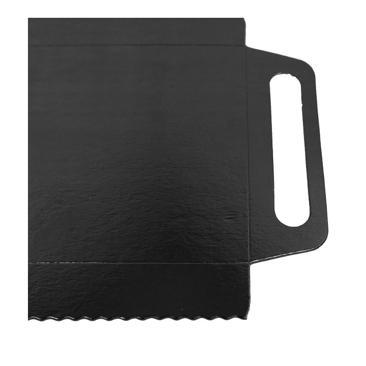 Paper Tray with Handles Rectangular shape Black 30x12 cm (600 Units)