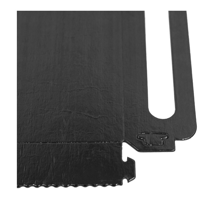 Paper Tray with Handles Rectangular shape Black 12x19 cm (100 Units)  