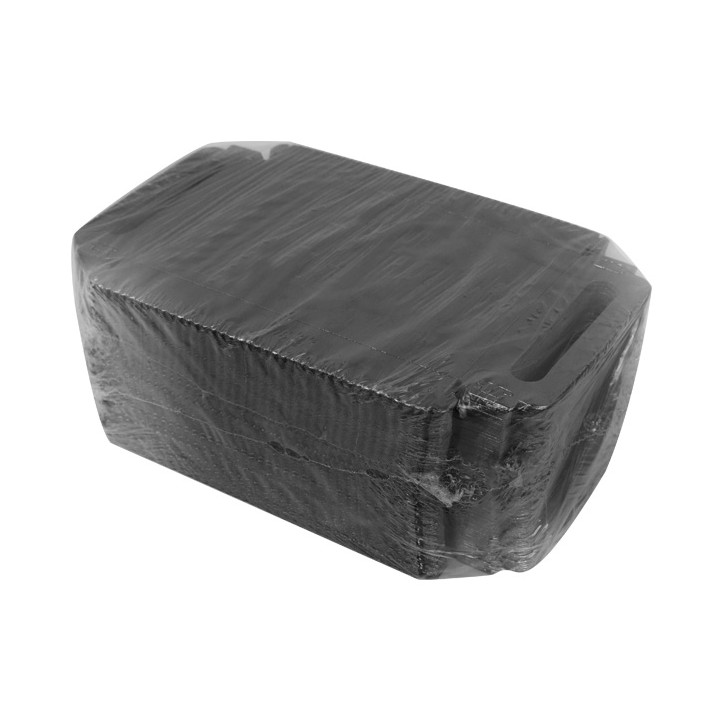 Paper Tray with Handles Rectangular shape Black 12x19 cm (100 Units)  