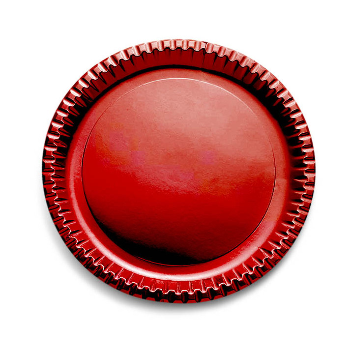 Paper Plate Round Shape "Party" Red 29cm (6 Units) 