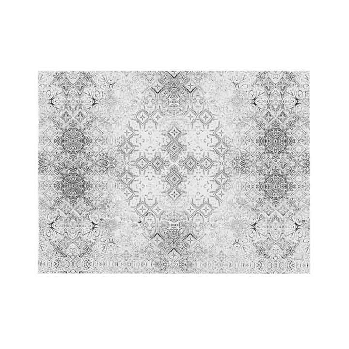 Pre-Cut Paper Tablecloth 1x1m "Mosaic" Black 40g/m² (400 Units)